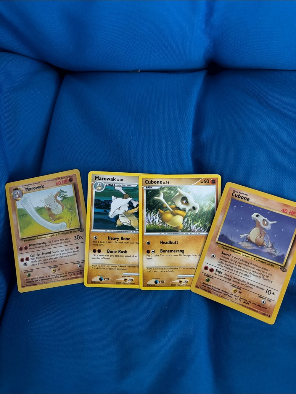 Pokémon Cards Cubone HP4060 Marowak HP6090 1996,1995,1998 2008 StrengthPokemon